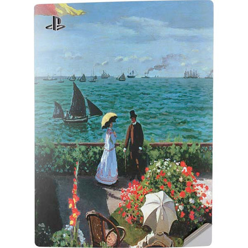 Claude Monet The Terrace at Sainte-Adresse PS5 Digital Edition Console Skin
